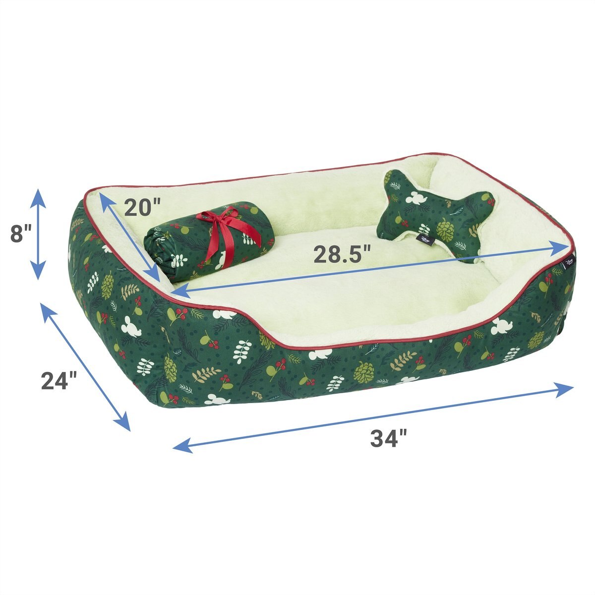 Disney Mickey Mouse Holiday Pet Bed and Gift Set