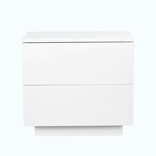 Modern High gloss UV Night Stand with 2 drawers and LED lights