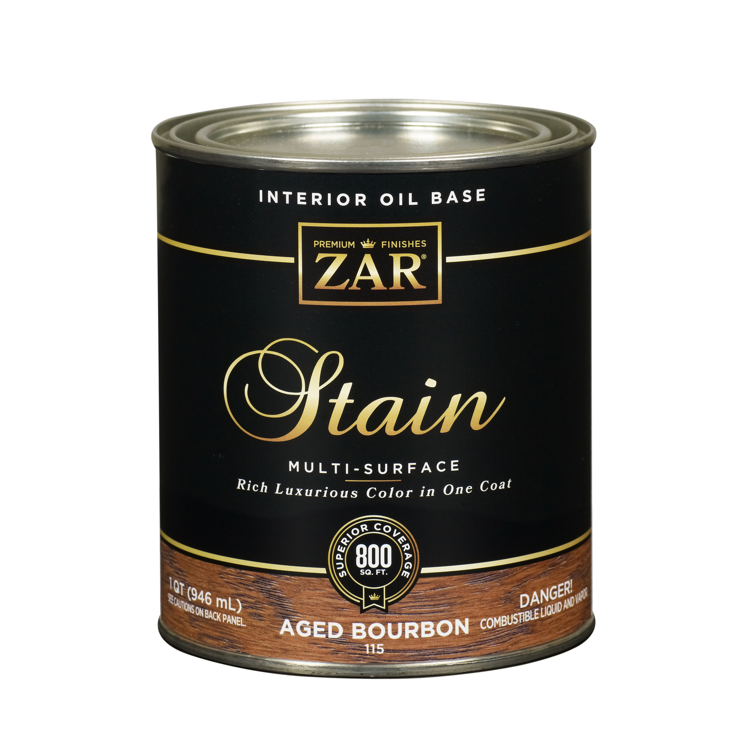 ZAR Semi-Transparent Aged Bourbon Oil-Based Wood Stain 1 qt