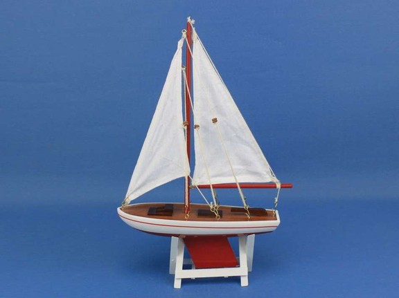 Handcrafted Model Ships It Floats Red Wooden It Fl...