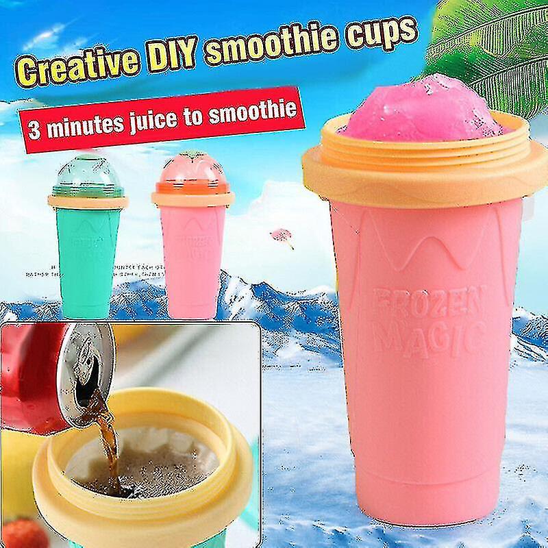 Naiwang Slushie Maker Cup Quick Freeze Magic Squeeze Cup Milkshake Cup Ice Cream Maker