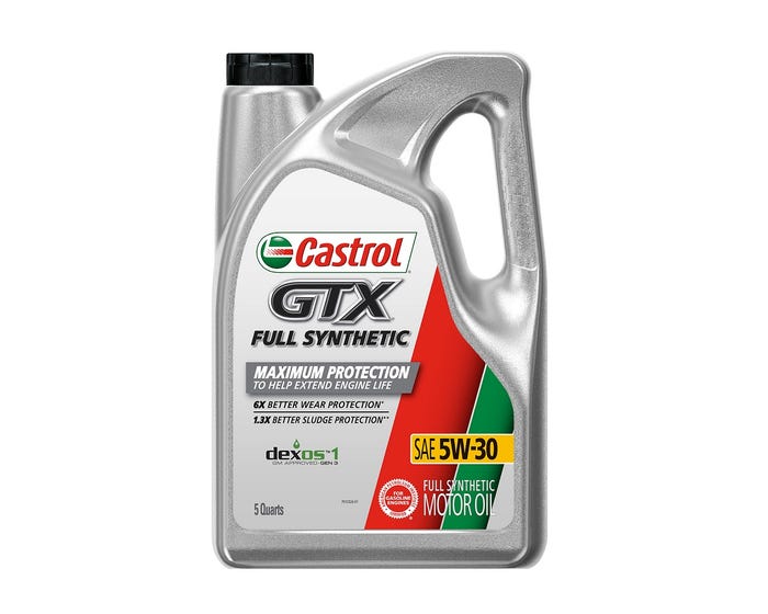 Castrol GTX Full Synthetic 5w30 Motor Oil， 6 Quart - 15E6DE