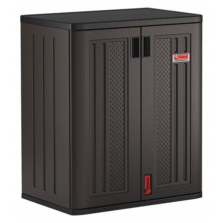 Suncast 36-Inch Storage Cabinet Locker for Garage and Shed， Black