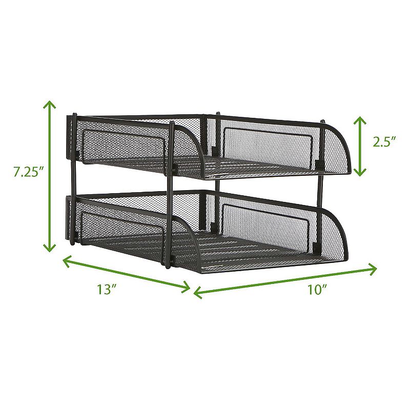 Mind Reader 2-piece Stackable Letter Tray