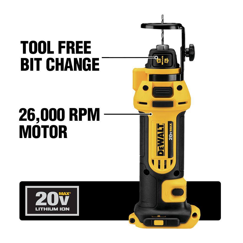 DW 20V MAX Cordless Drywall Cut-Out Tool with (2) 20V 2.0Ah Batteries and Charger DCS551D2