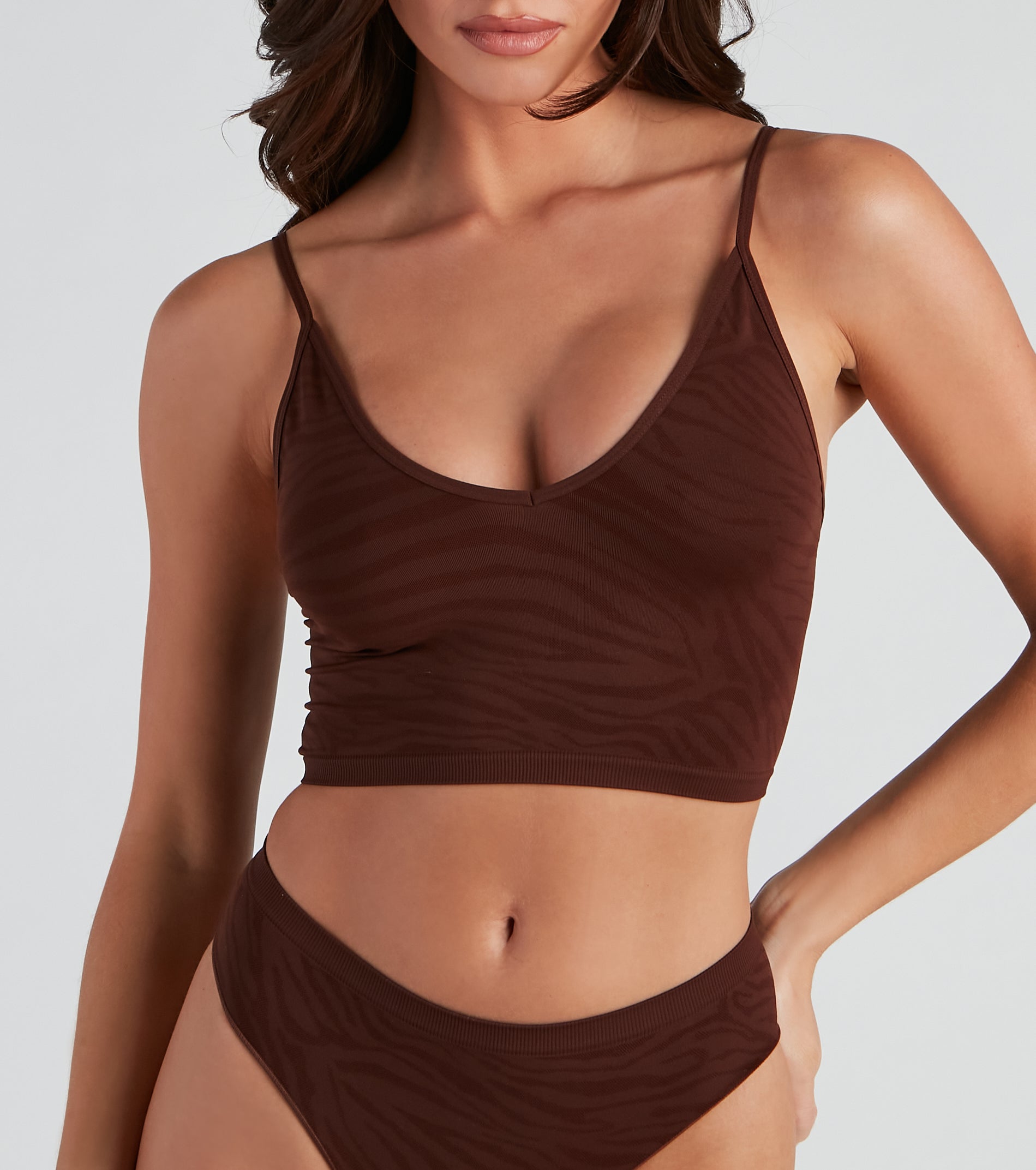 Seamless Bralette And Thong Set