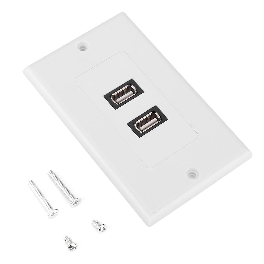 Dual Port Usb2.0 Wall Plate Panel For Home Office Building Hotel Decoration