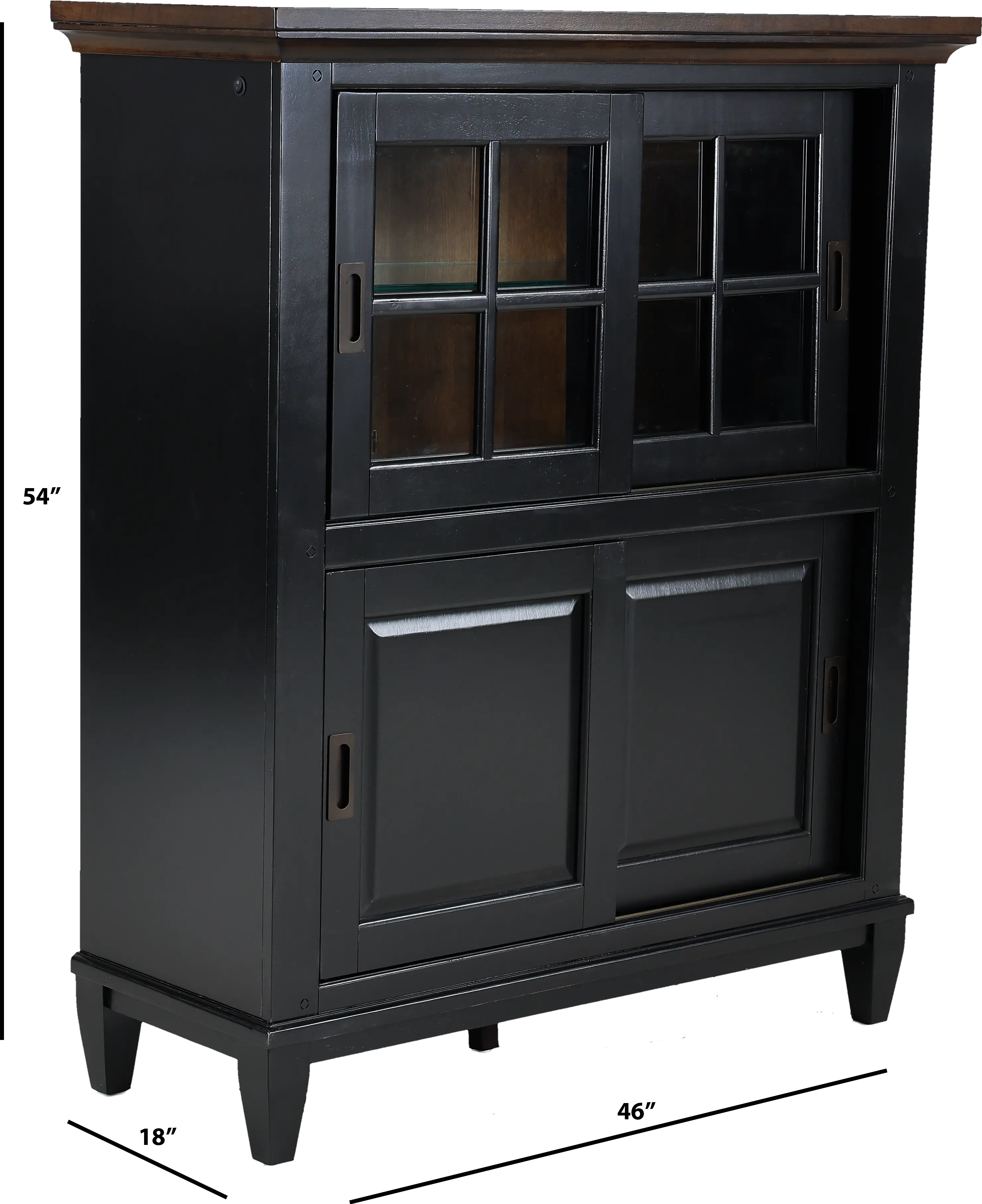 Lakeside Black Curio Cabinet