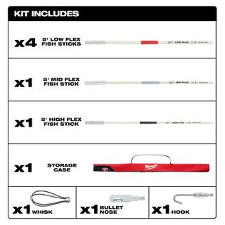 MW 30 ft. Fiberglass Fish Stick LowMidHigh Flex Combo Kit with Accessories 48-22-4155