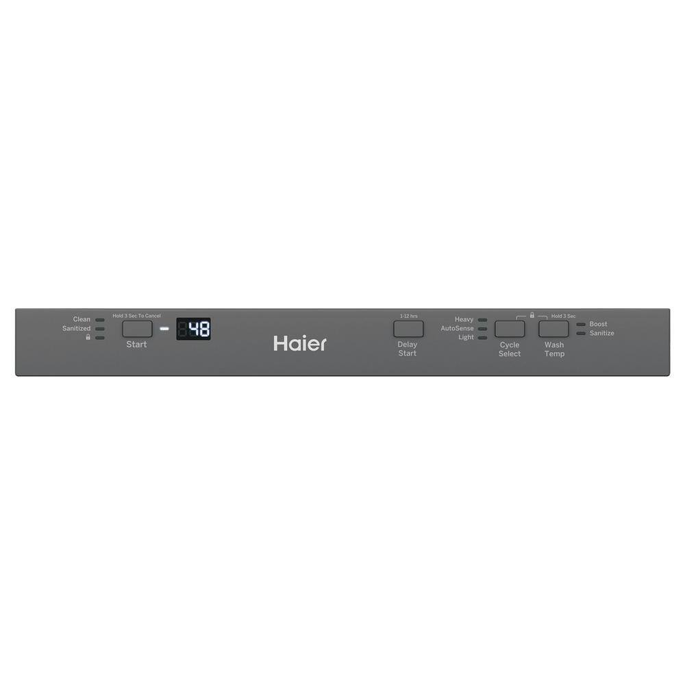 Haier 18 in. Top Control Built-In Dishwasher in Stainless Steel with 3-Cycles QDT125SSLSS