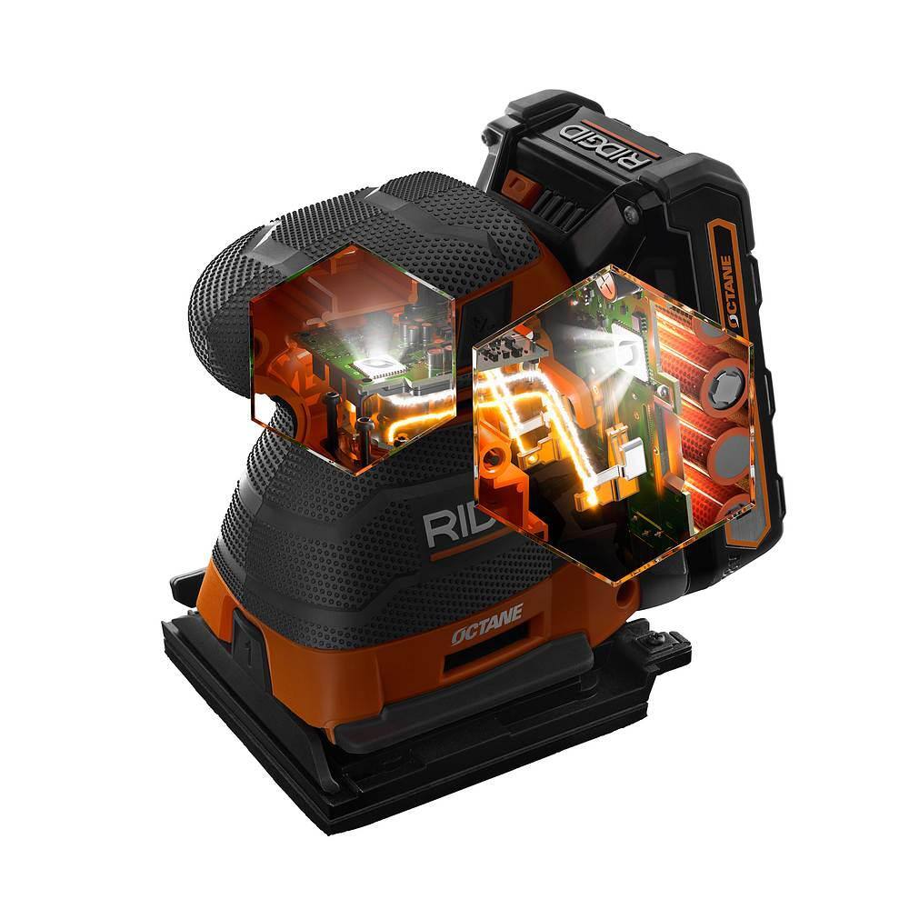 RIDGID 18V Cordless 2-Tool Combo Kit with Random Orbit Sander and 14 in. Sheet Sander (Tools Only) R8404439SB2N