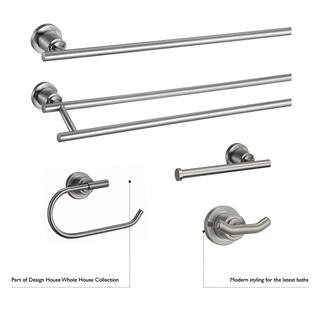 Design House Geneva Double Robe Hook in Satin Nickel 560342