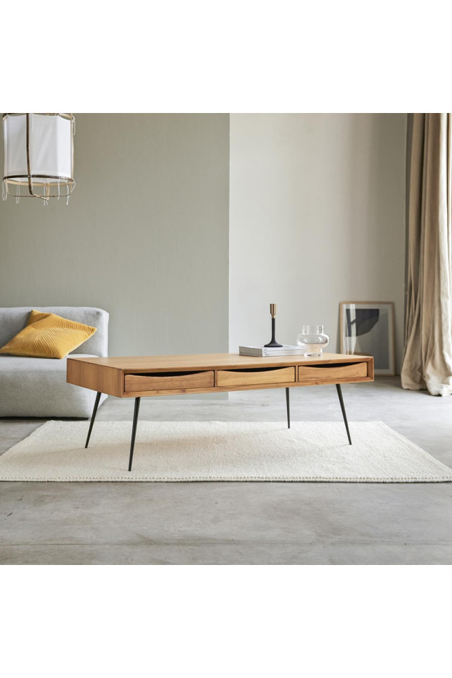 Teak Modern Coffee Table  Tikamoon Simen   Midcentury   Coffee Tables   by Oroa   Distinctive Furniture  Houzz