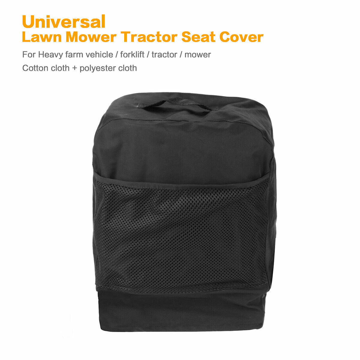 Universal Lawn Mower Tractor Seat Cover Padded Comfort Pad Storage Pouch