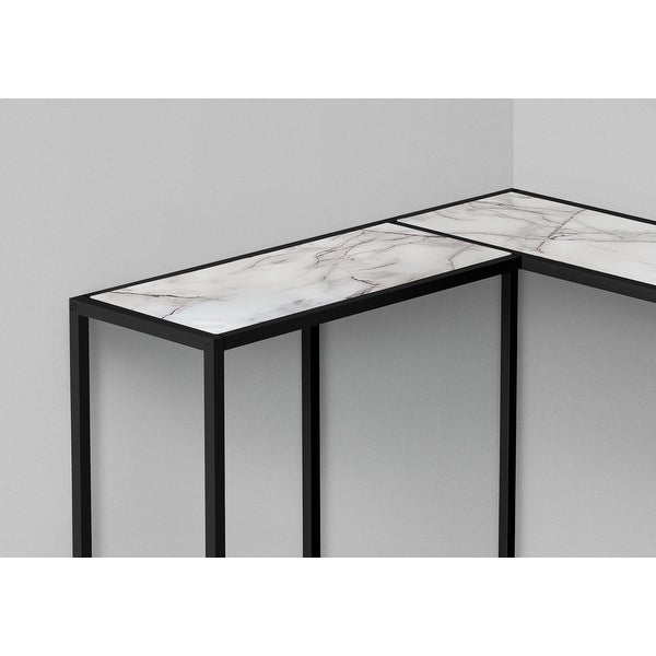 Accent Table， Console， Entryway， Narrow， Corner， Living Room， Bedroom， Metal， Laminate， Contemporary， Modern - 36