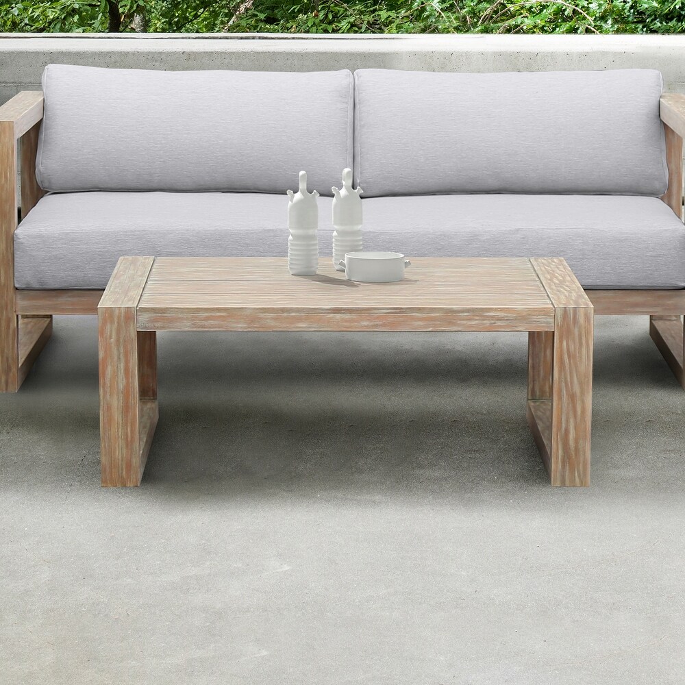 Paradise Outdoor Patio Eucalyptus Wood Coffee Table