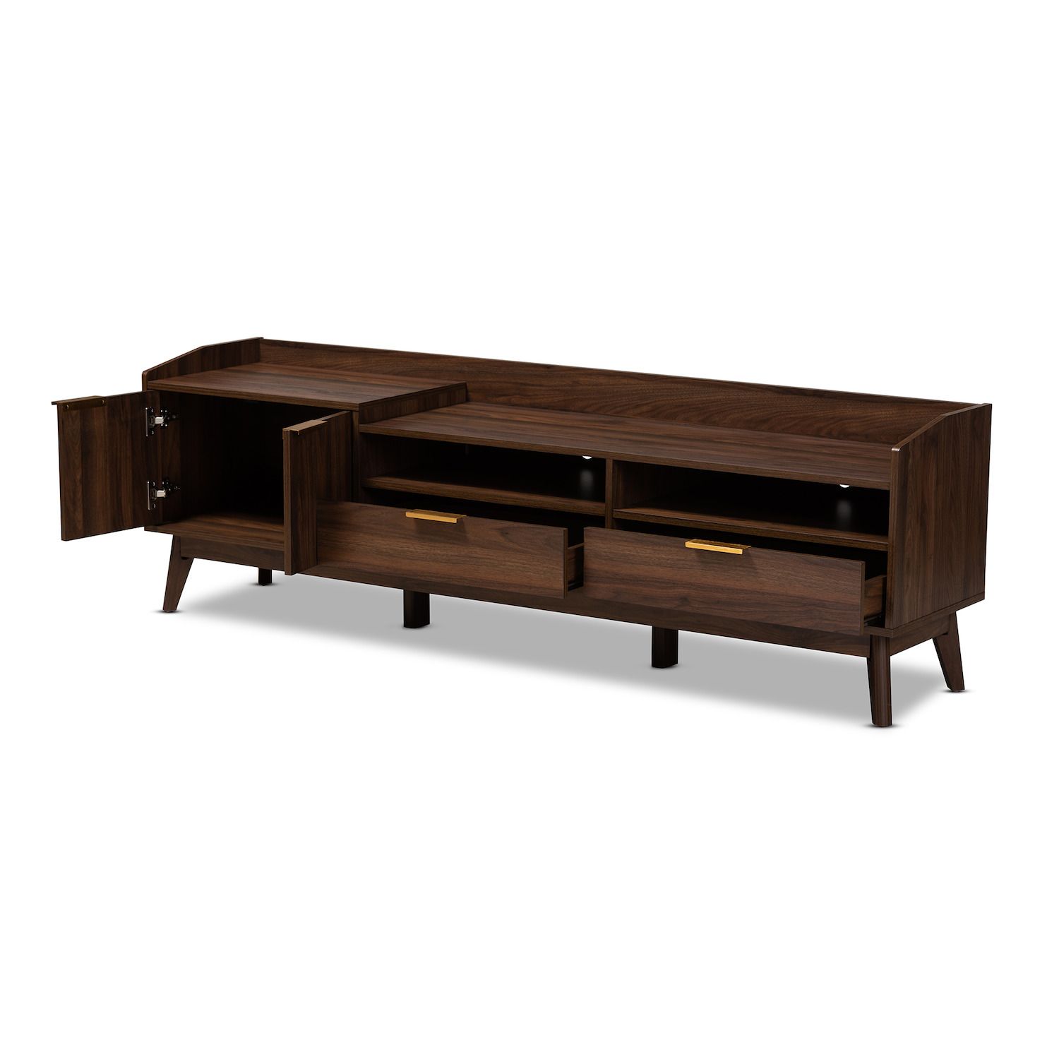 Baxton Studio Lena Medium Brown TV Stand