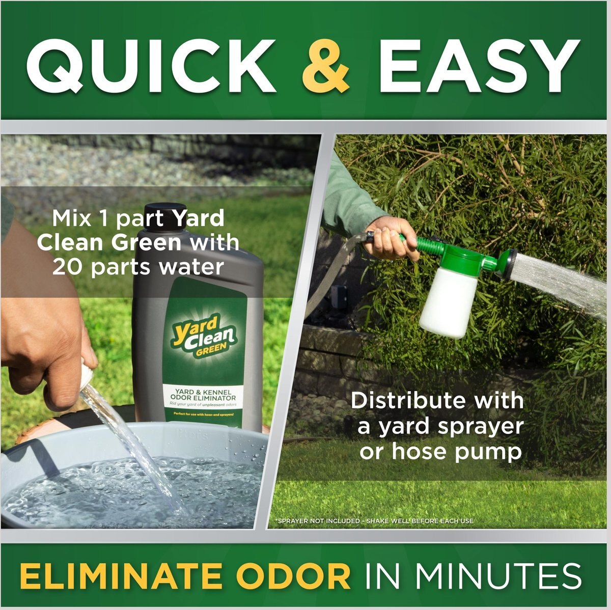 Yard Clean Green Yard and Kennel Cat and Dog Odor Eliminator and Stain Remover Concentrate