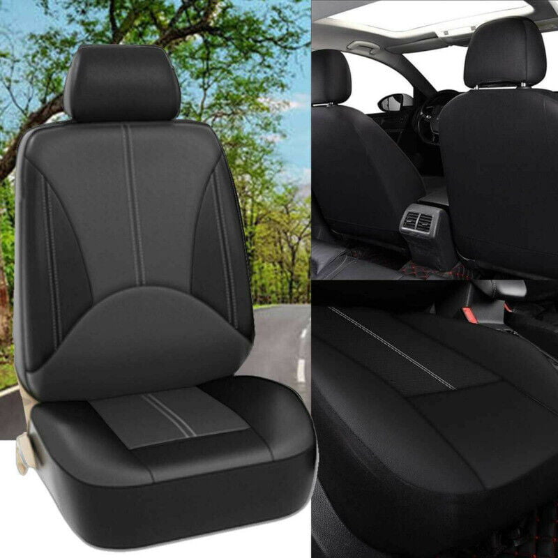 PU Leather Car Seat Covers for Front Rear Seats， Auto Seat Mat Protector， Cushion for Auto Truck Van and SUV， Car Interior Cover 5 Seats Full Set