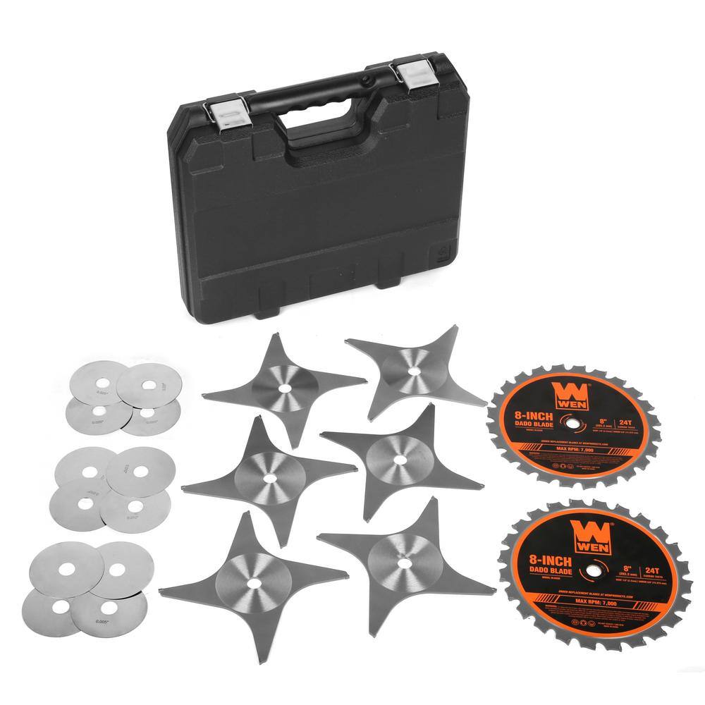 WEN 8 in. 24-Tooth Carbide-Tipped Stacked Dado Blade Set for 10 in. Table Saws BL088D