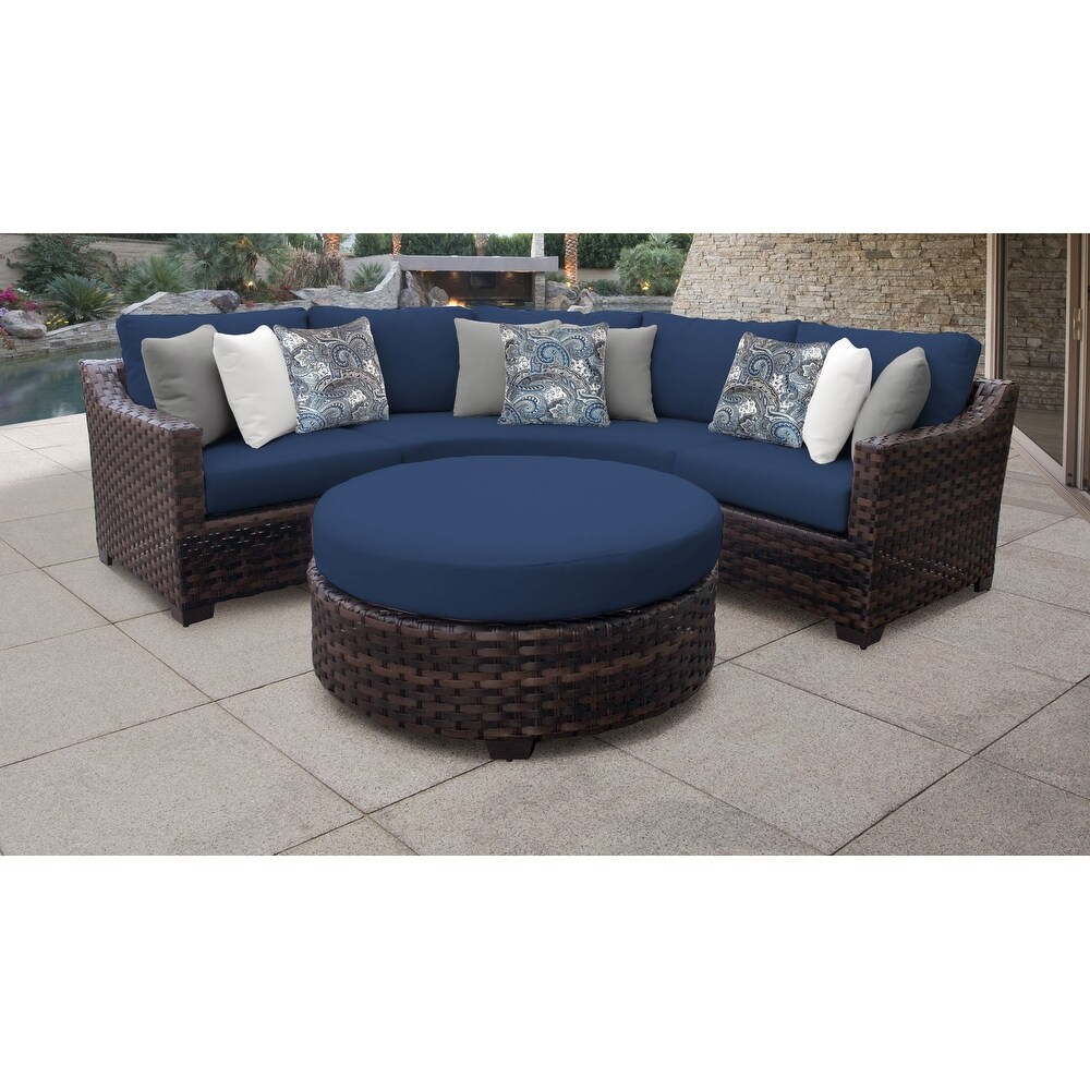 Kathy Ireland River Brook Wicker 4 piece Outdoor Patio Set