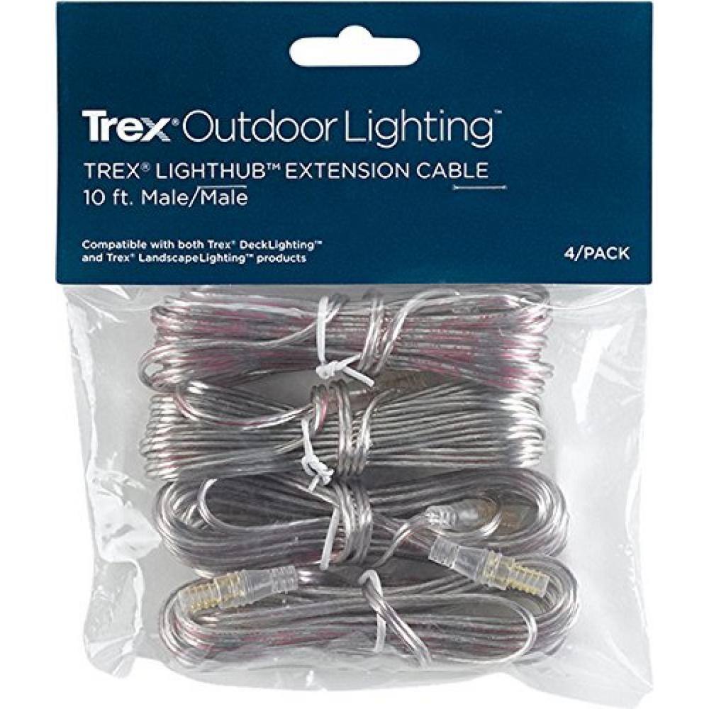 Trex LightHub Deck Lighting 10 ft. Male Wire (4-Pack) 543750014