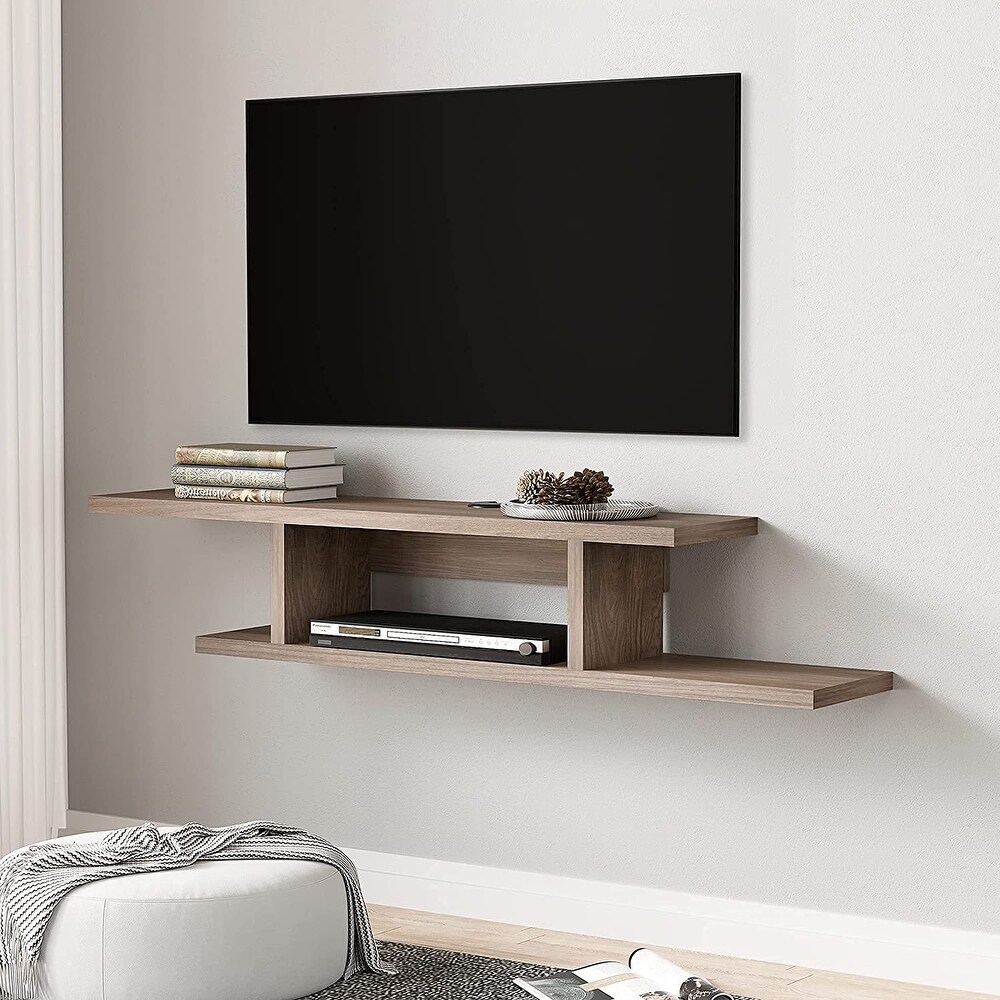 Floating Wall Mounted TV Stand Component Shelf   49.7