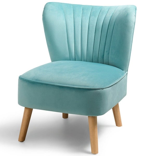 Armless Accent Chair Modern Velvet Leisure Chair - 21.5