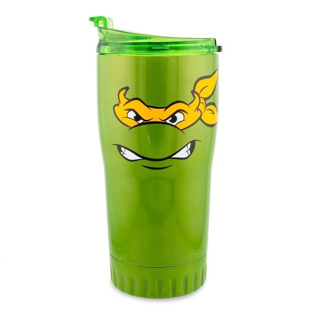 Silver Buffalo Teenage Mutant Ninja Turtles Michelangelo Stainless Steel Tumbler With Lid