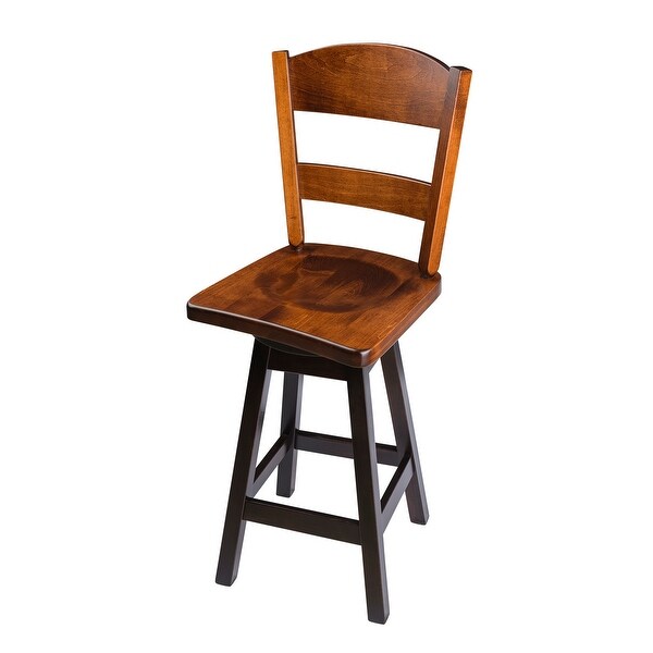 Swivel Urban Bar Stool with Classic Back in Maple Wood