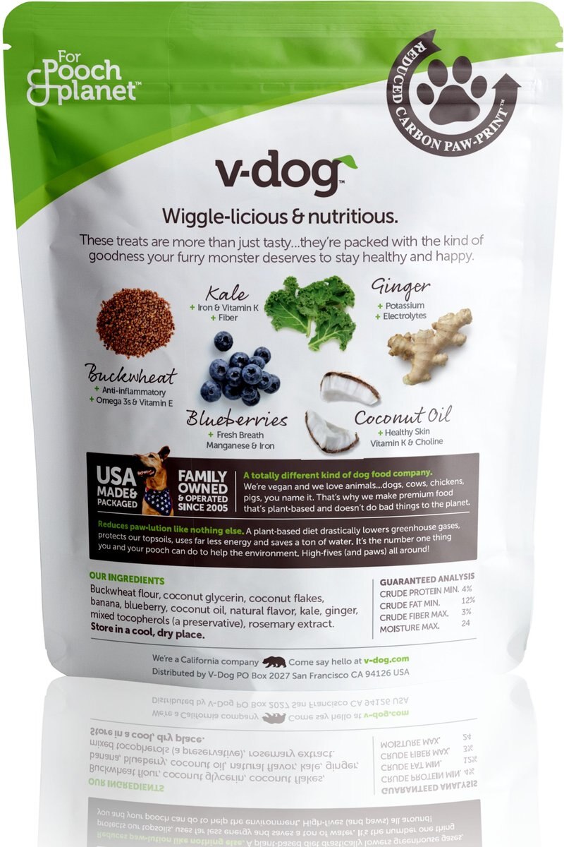 V-Dog Wiggle Biscuit Grain-Free Blueberry Dog Treats