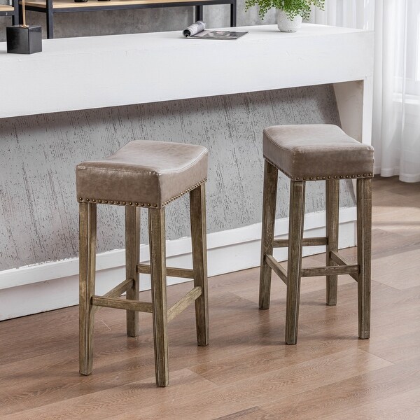 Set of 2 Backless Counter Height 29