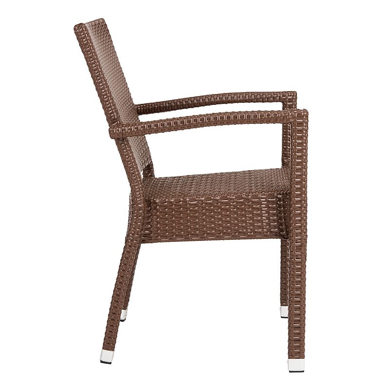 Safavieh Indoor / Outdoor Stacking Wicker Arm Chair 2-piece Set