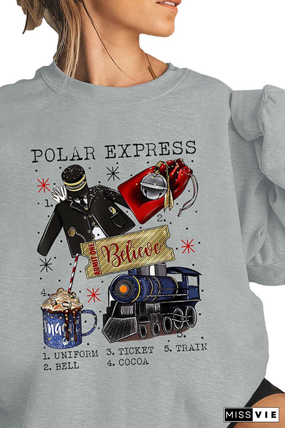 Christmas North Pole Polar Express Classic Crew Sweatshirt Wholesale