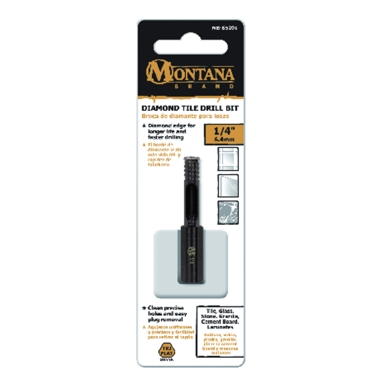 Montana Brand 1/4 in. Alloy Steel Drill Bit 1 pc