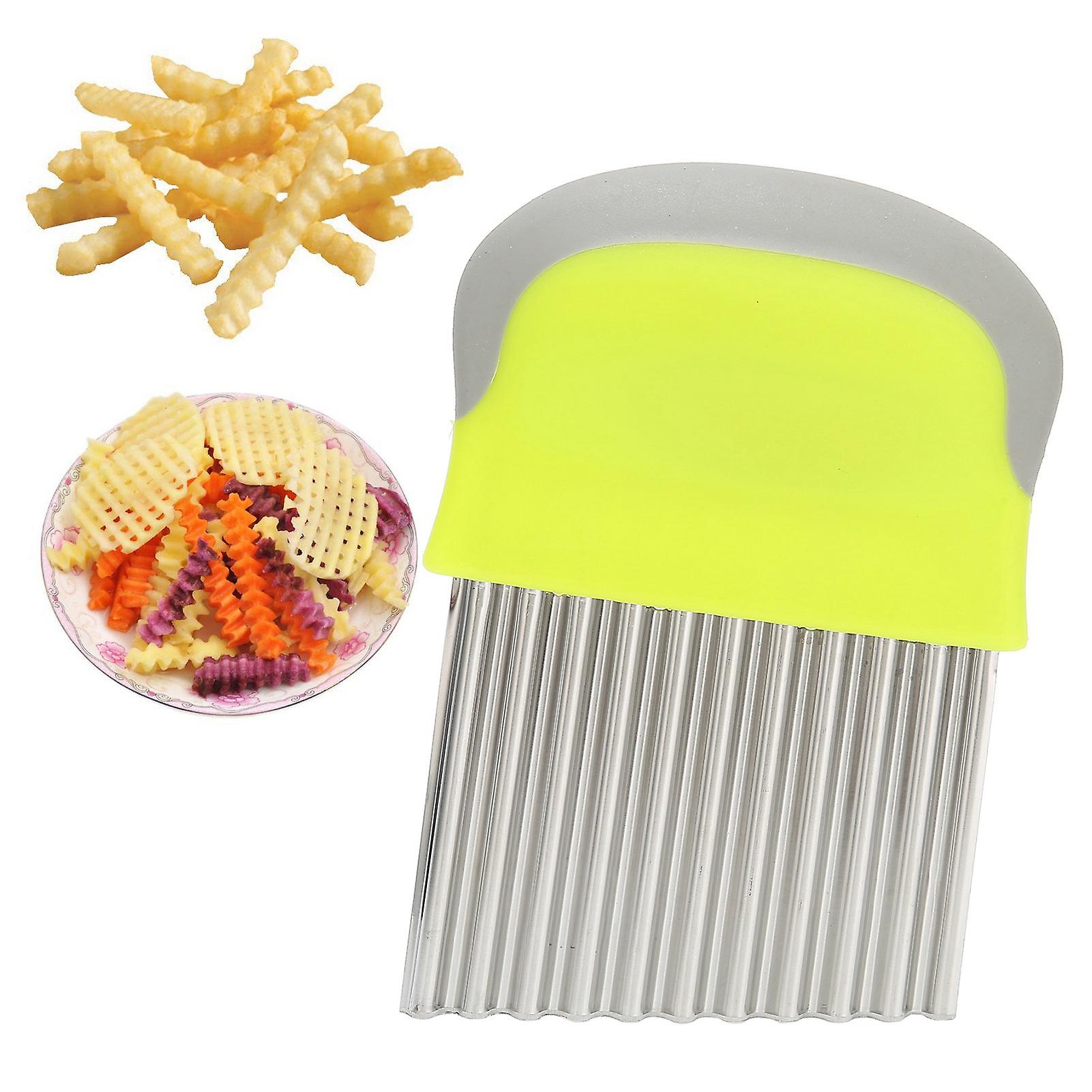 Wavy Chopper Knife，  Stainless Steel Crinkle Cutter French Fries Slicing Knife For Fruit， Vegetable， Salad， Carrot， Potato