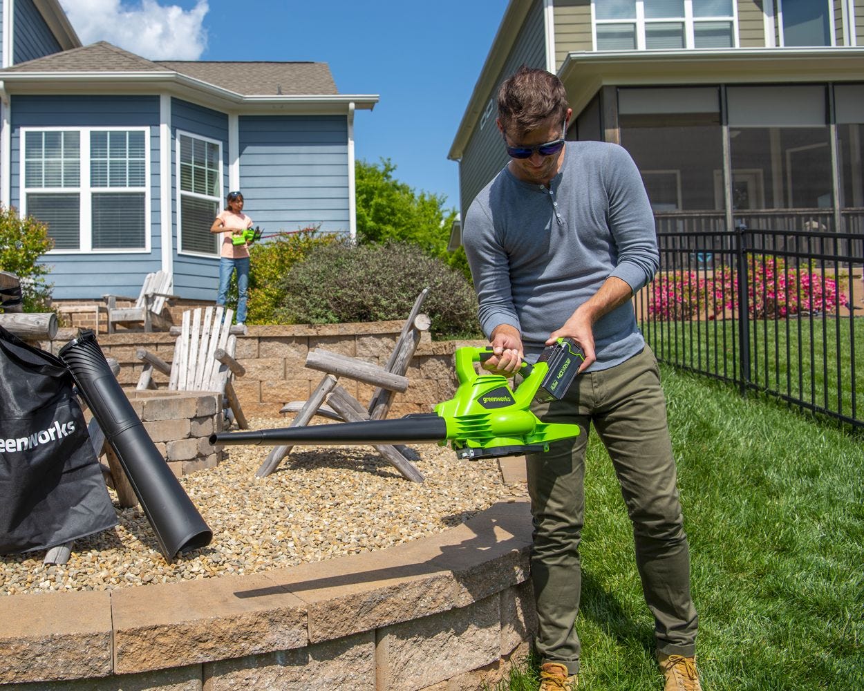 40V Cordless Leaf Blower/ Vacuum  Battery | Greenworks Tools