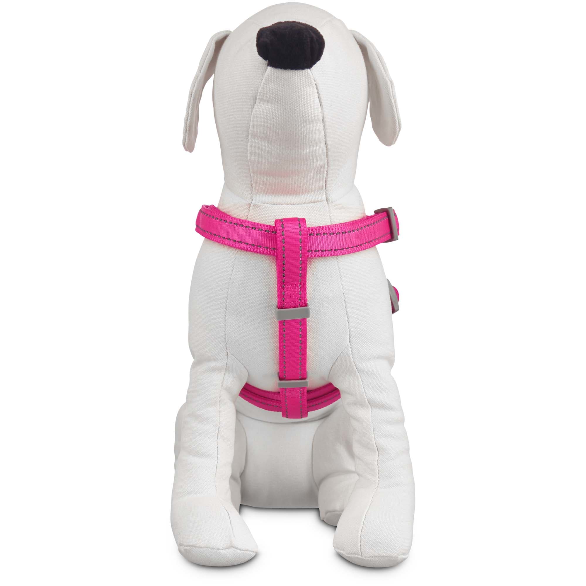 YOULY Reflective Adjustable Padded Pink Dog Harness， Small