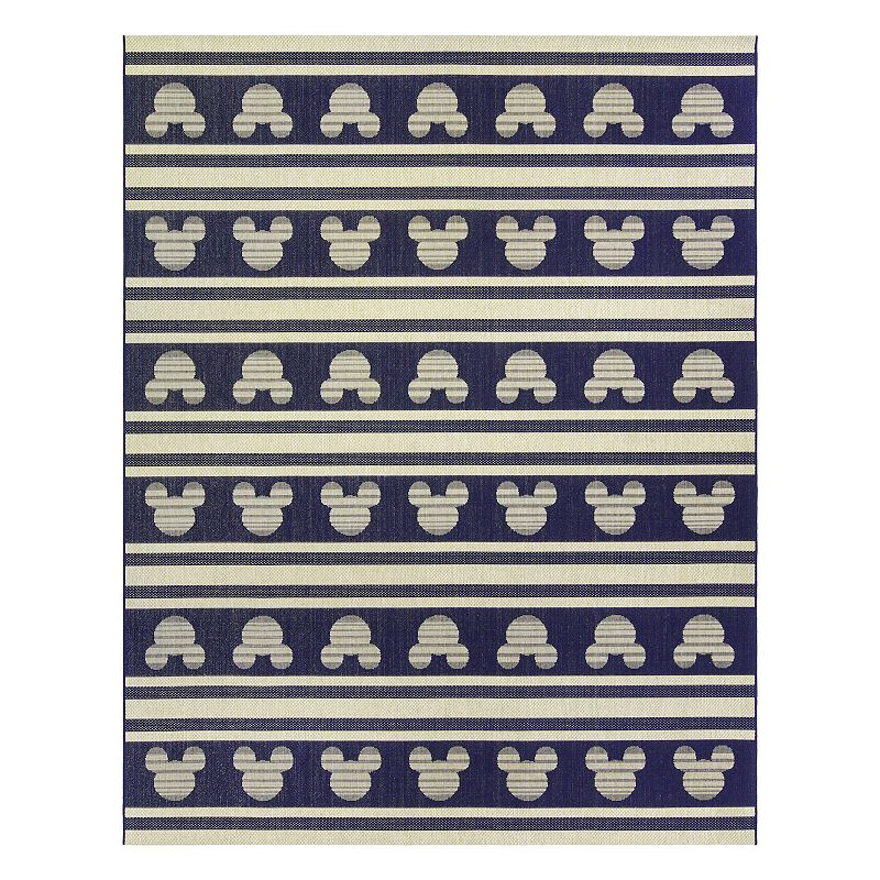 Disney's Mickey Mouse Stripes Indoor Outdoor Rug