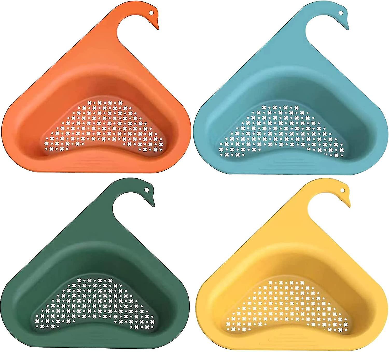 Other Sink Accessory Parts Sink Colander， Swan Shaped Sink Basket， Triangular Sink Drainer Shelf Kitchen Drainer Storage For Fruits Vegetables Garbage