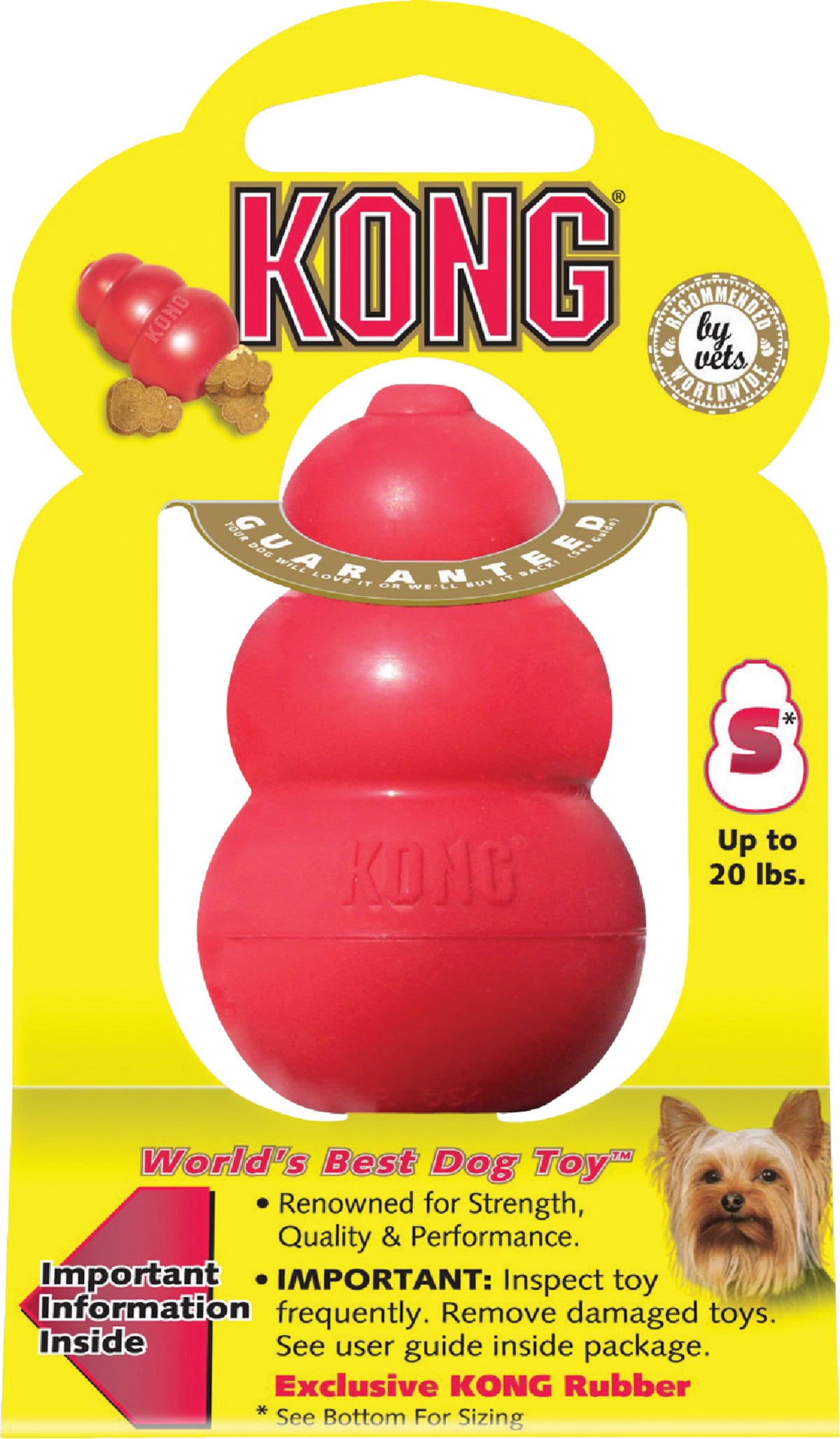 Classic Kong Rubber Dog Toy - Small