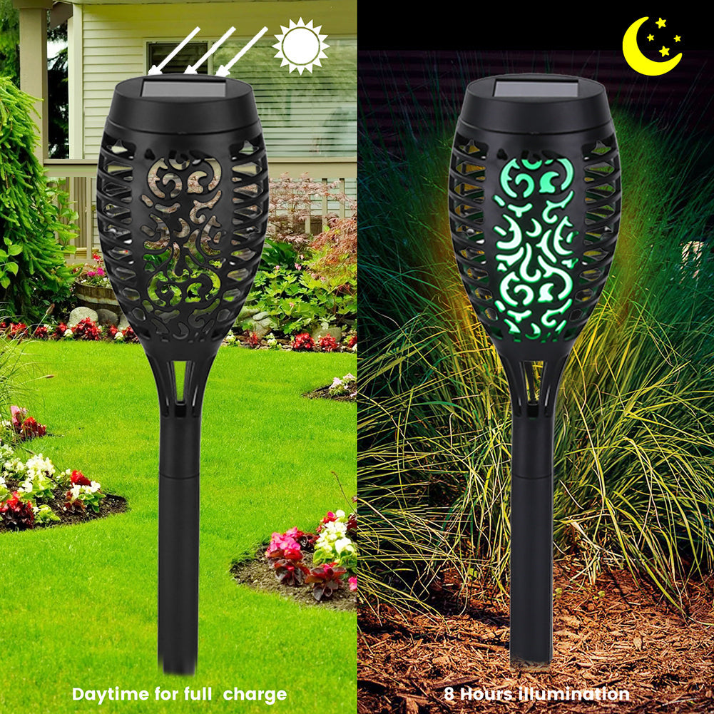 TBOLINE 12LED Solar Flame Light Flickering Waterproof Garden Landscape Lamp (2pcs)