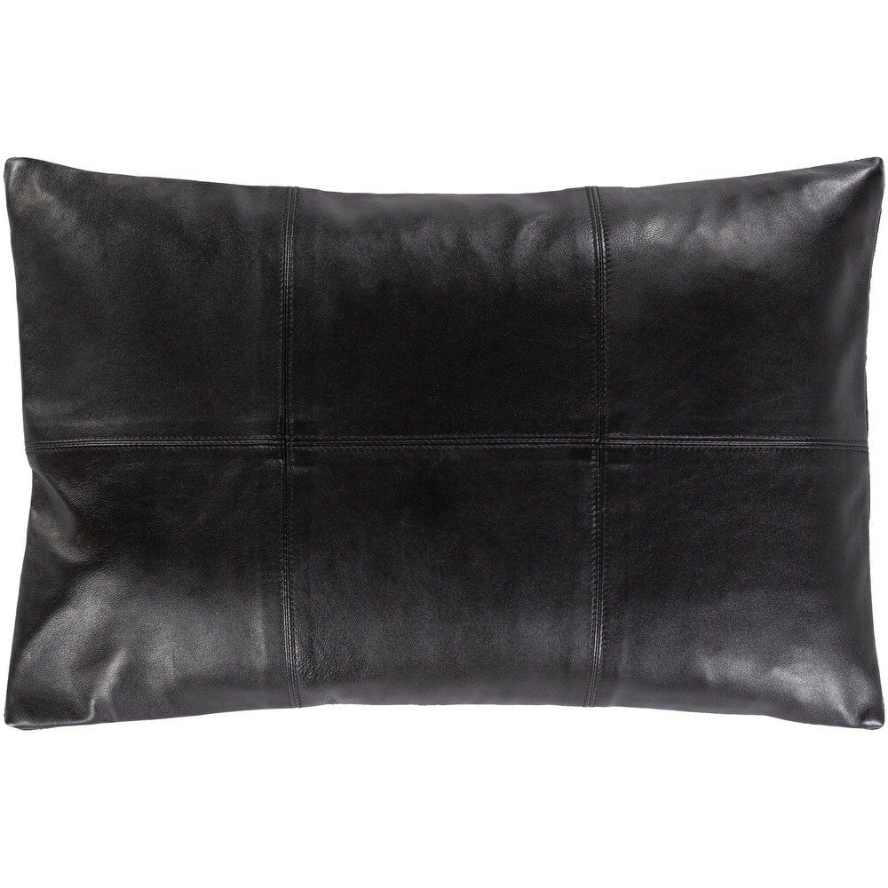 Chante Leather Modern Lumbar Pillow