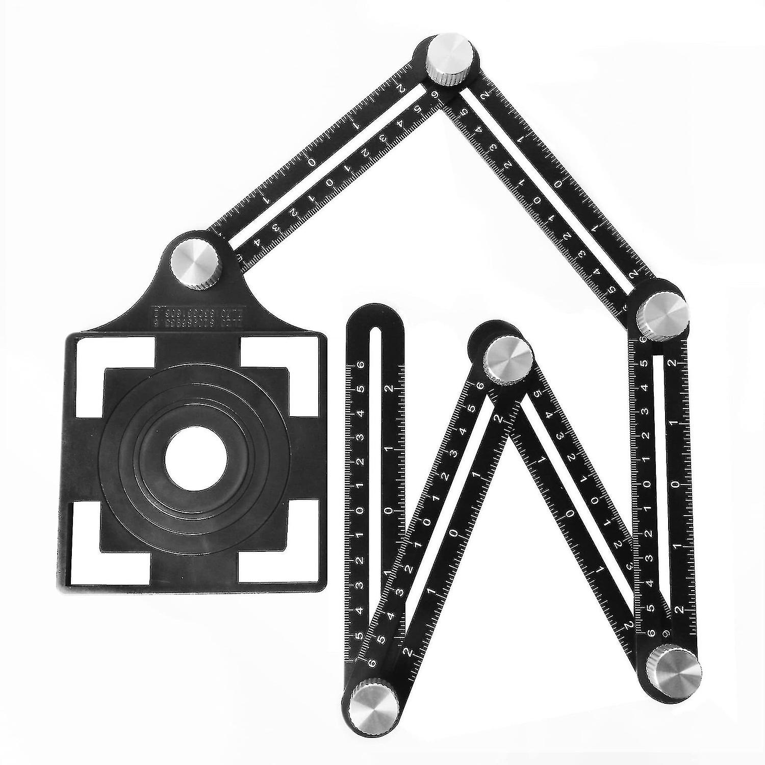 Multi Angle Measuring Ruler，aluminum Alloy Multi-function Upgrade 6-sided Angle Rulers，universal Ope