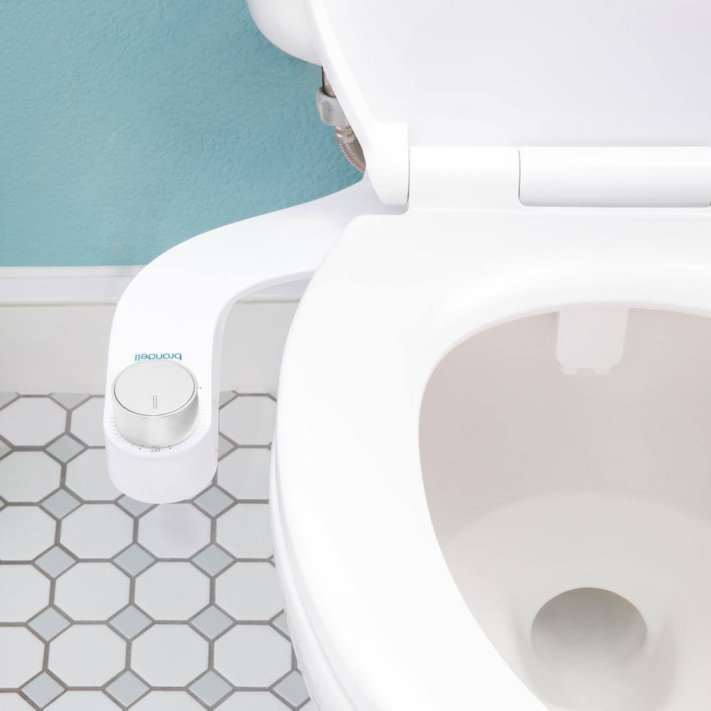 Brondell FreshSpa Comfort+ Ambient Temperature Non-Electric Bidet Attachment in White FSR-15