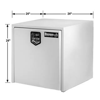 Buyers Products Company 24 in. x 24 in. x 24 in. White Steel Underbody Truck Tool Box 1704400