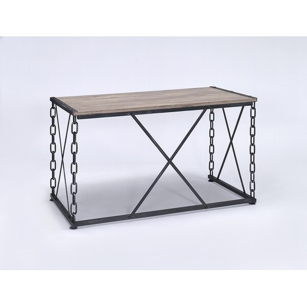 Industrial Style Industrial Chain Metal Base Operation Table， Suitable for Living Room， Foyer