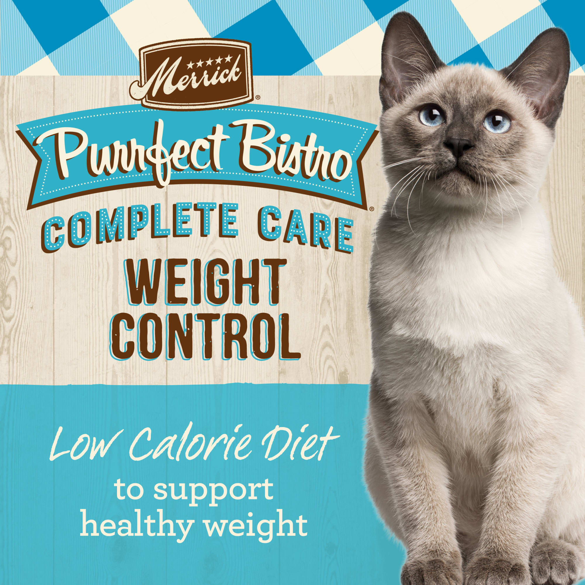 Merrick Purrfect Bistro Complete Care Weight Control Chicken Recipe Dry Cat Food， 7 lbs.