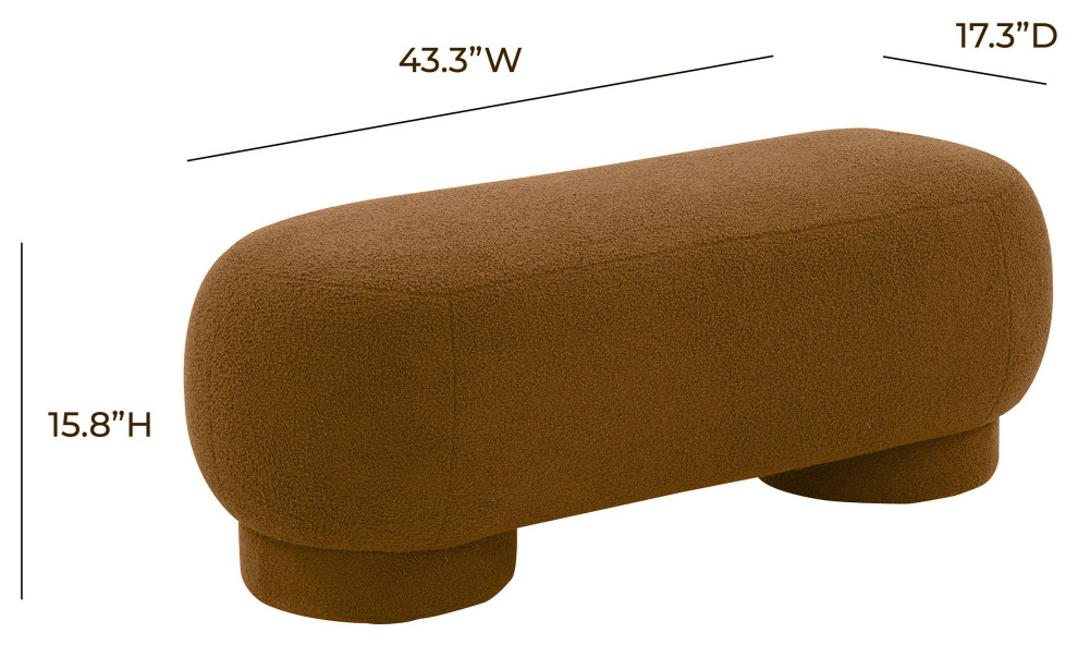 Mara Vegan Shearling Ottoman   Contemporary   Footstools And Ottomans   by TOV Furniture  Houzz