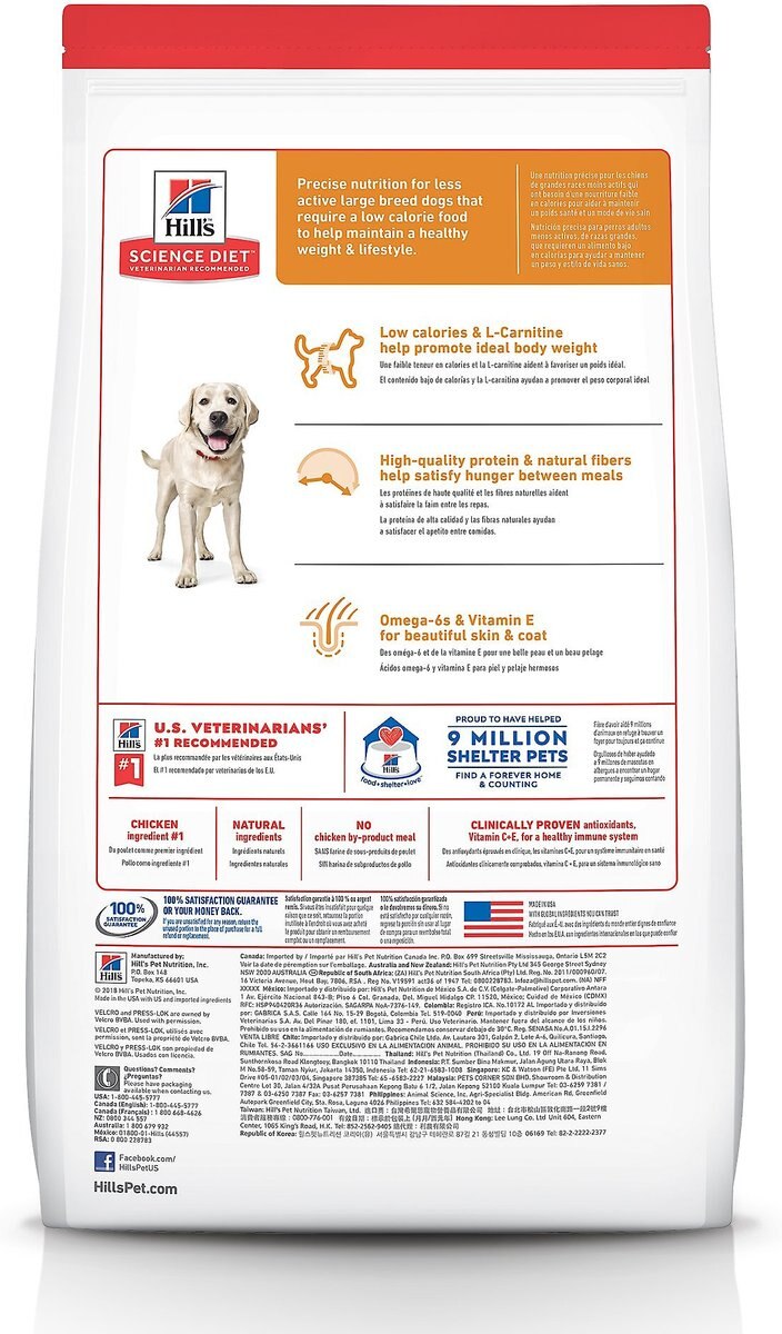 Hill's Science Diet Adult Large Breed Light With Chicken Meal and Barley Dry Dog Food